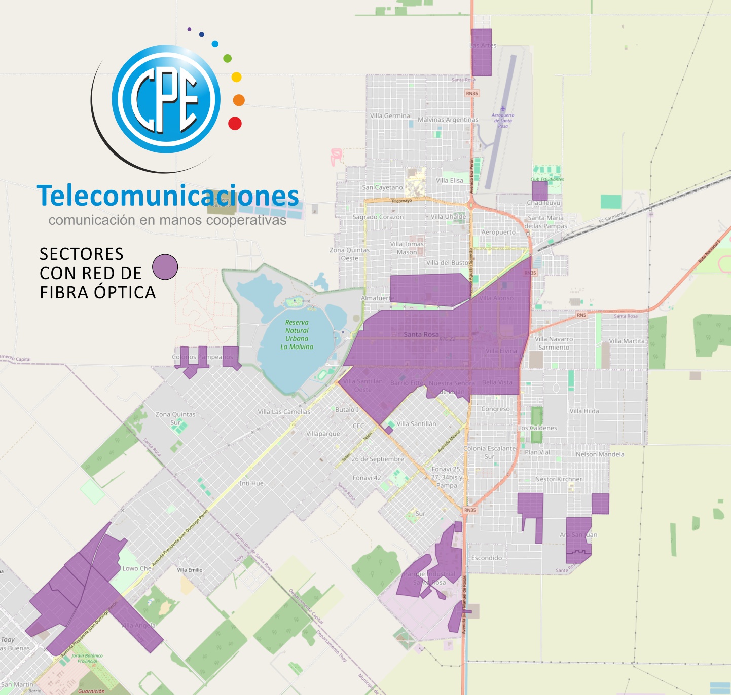 Santa Rosa y Toay Fibra óptica